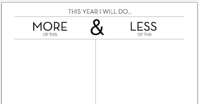 Why a “More Less” List Beats New Year’s Resolutions Every Time image